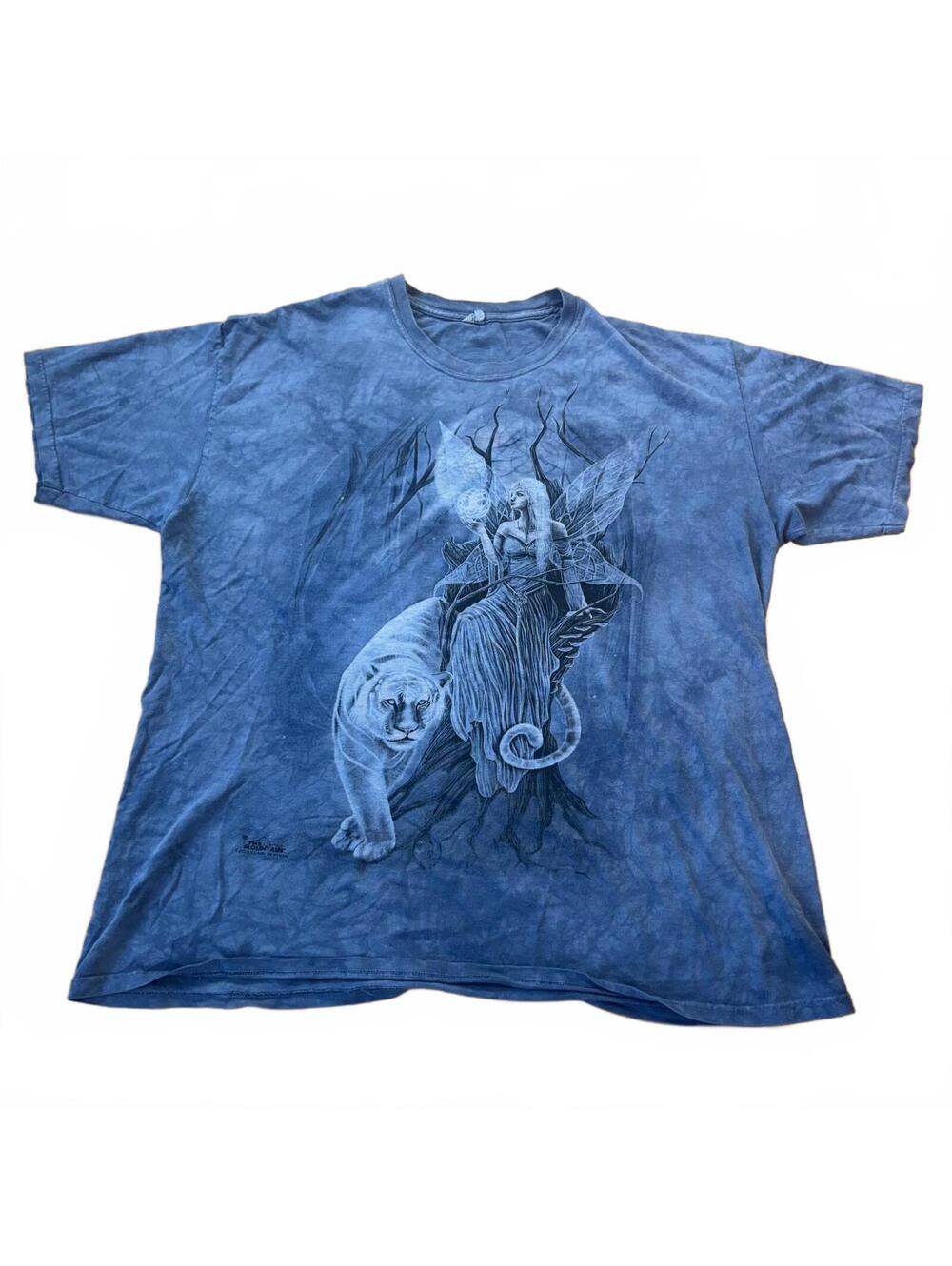The Mountain Fairy Tiger AOP Tee XXL Blue Whimsigoth Fantasy